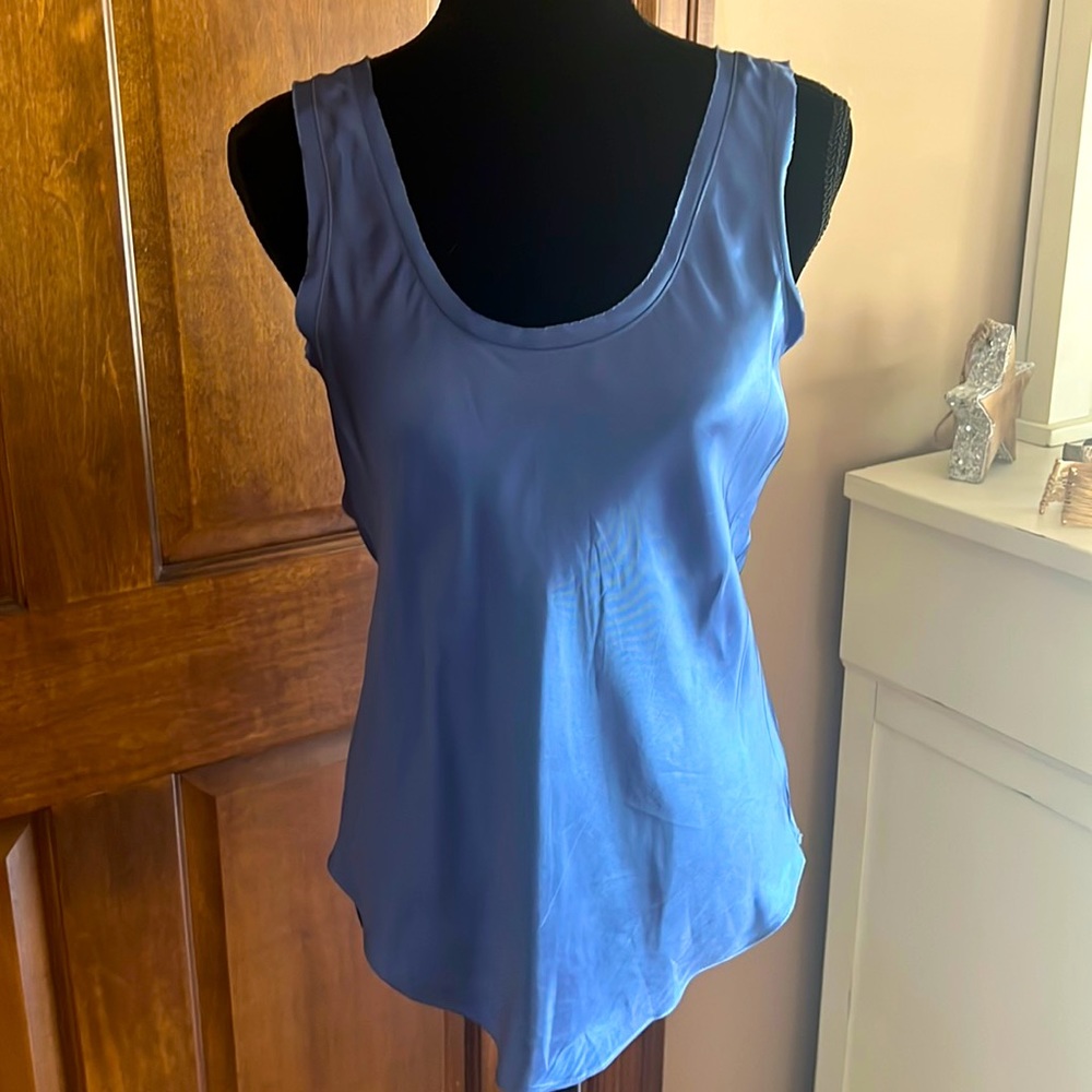 CINQ À SEPT CORNFLOWER BLUE SLEEVELESS TOP -S